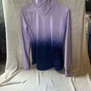 CALIA by Carrie Underwood Silver and Purple Turtleneck Long Sleeve Top